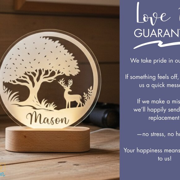 Deer Night Light – Personalized Gift for Kids & Nature Lovers - Picture 6 of 8